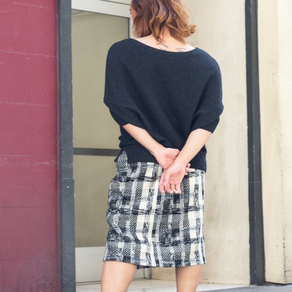 EUC Lafayette 148 Wool Plaid Pencil Skirt Size 8 - Picture 3 of 6